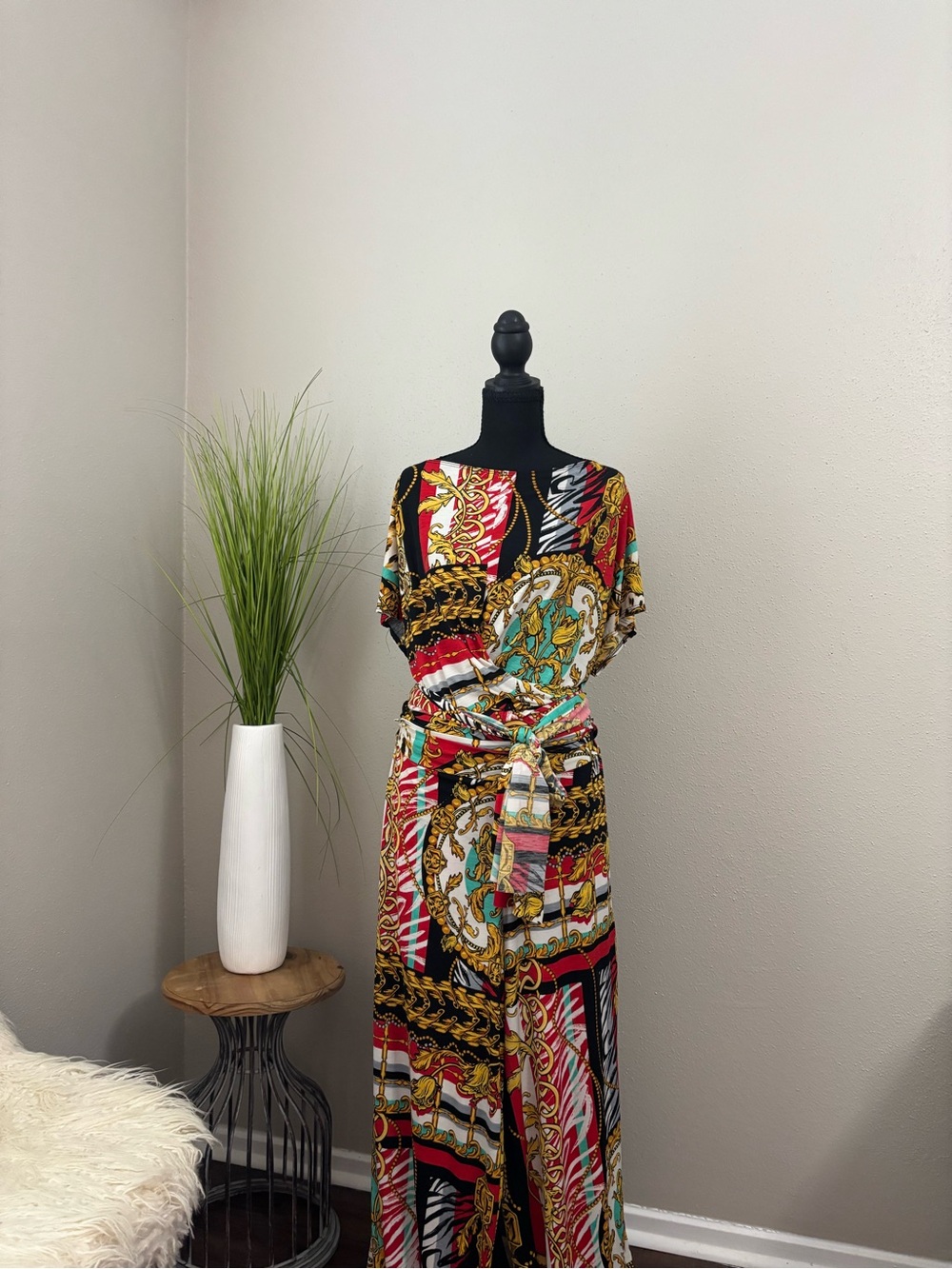 Printed Maxi 2 Piece Set- Multicolor